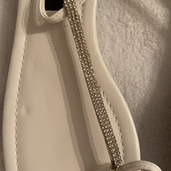 Zara/t-strap tie sandal w/rhinestone trim SZ49/US9 - Picture 5 of 8